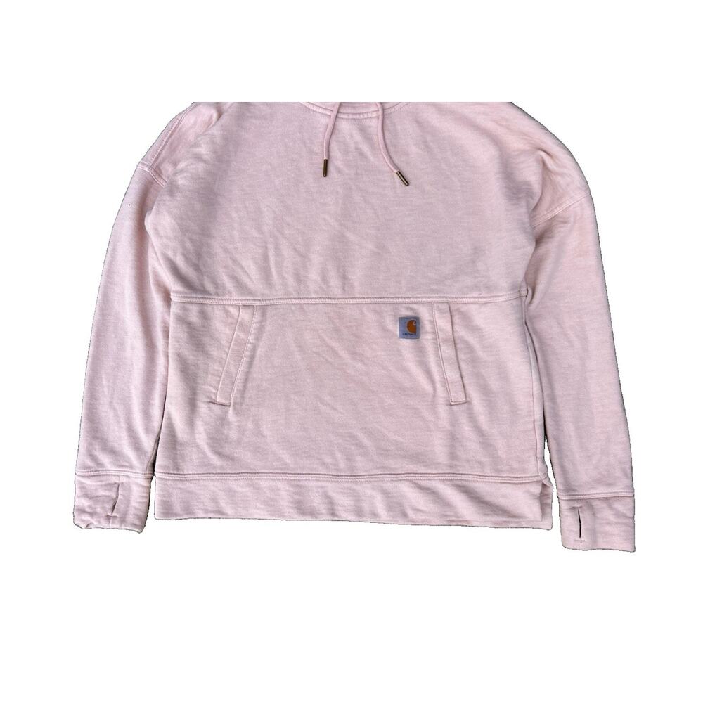 Carhartt Newberry Pullover Hoodie Relaxed Fit Pink Women’s Size Small - Picture 2 of 6